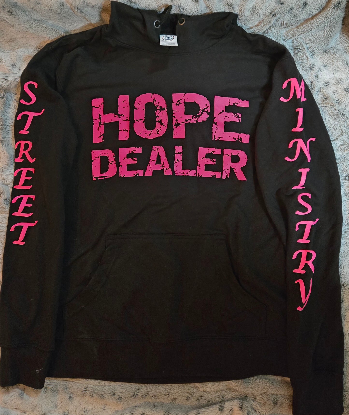 Hope Dealer Light Weight Hoodie Black w/pink