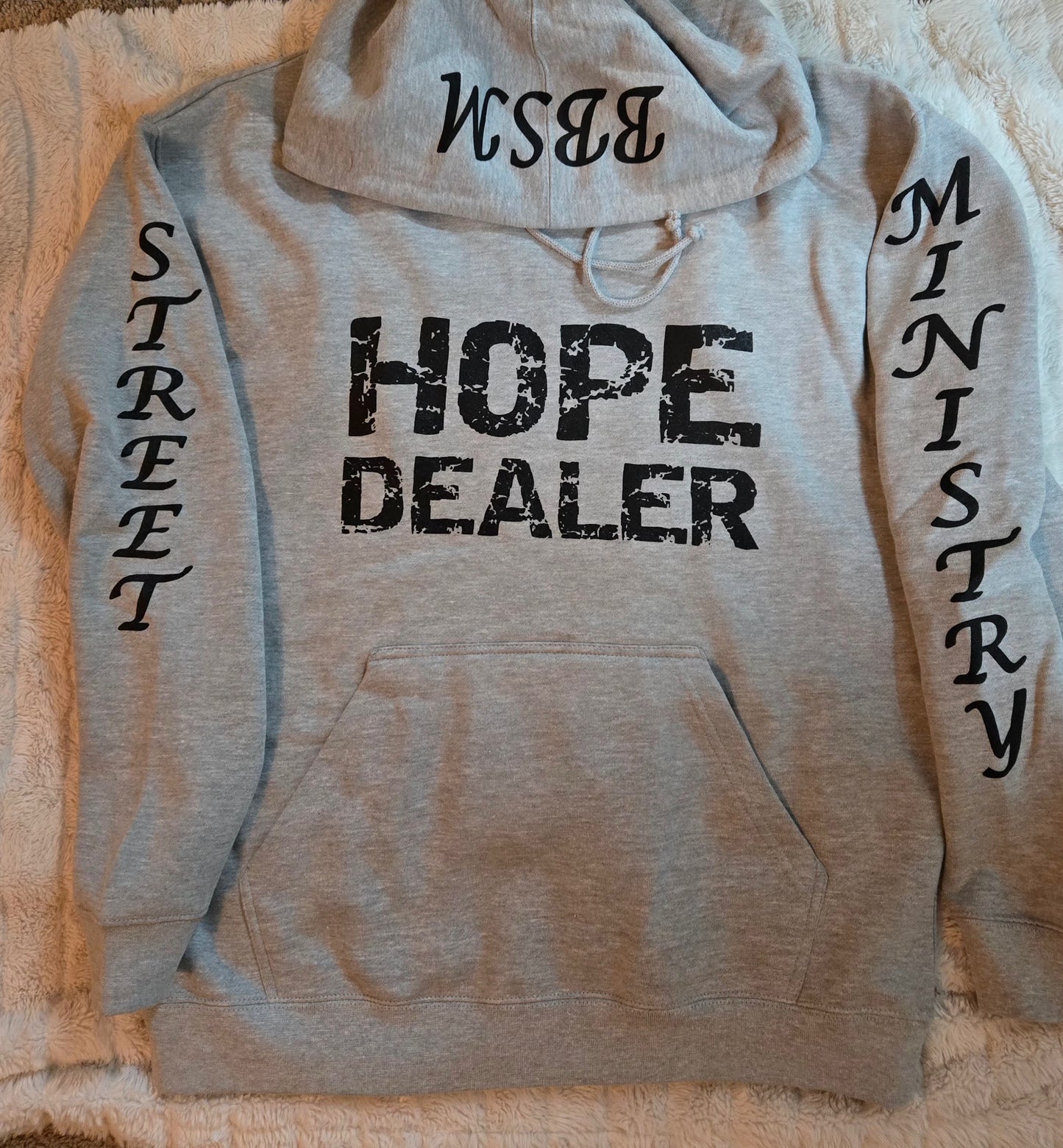 Hope Dealer Hoodie Light Grey w/black