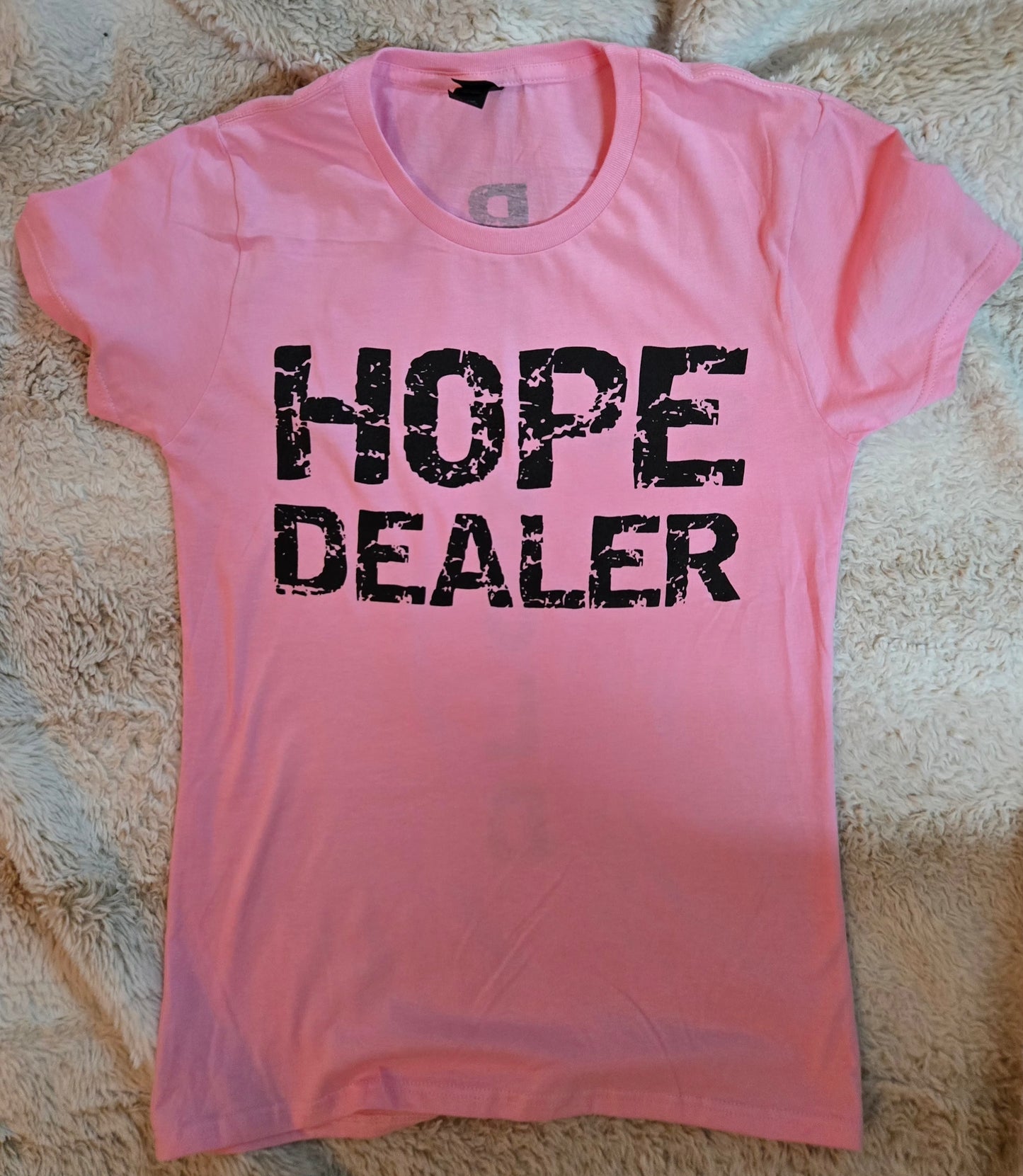 Hope Dealer Ladies T-Shirt Pink w/black