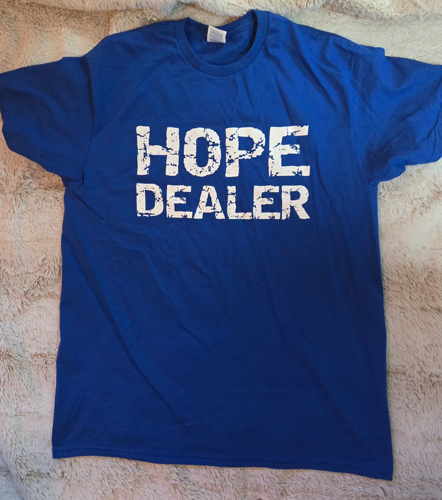 Hope Dealer T-Shirt Royal Blue w/white