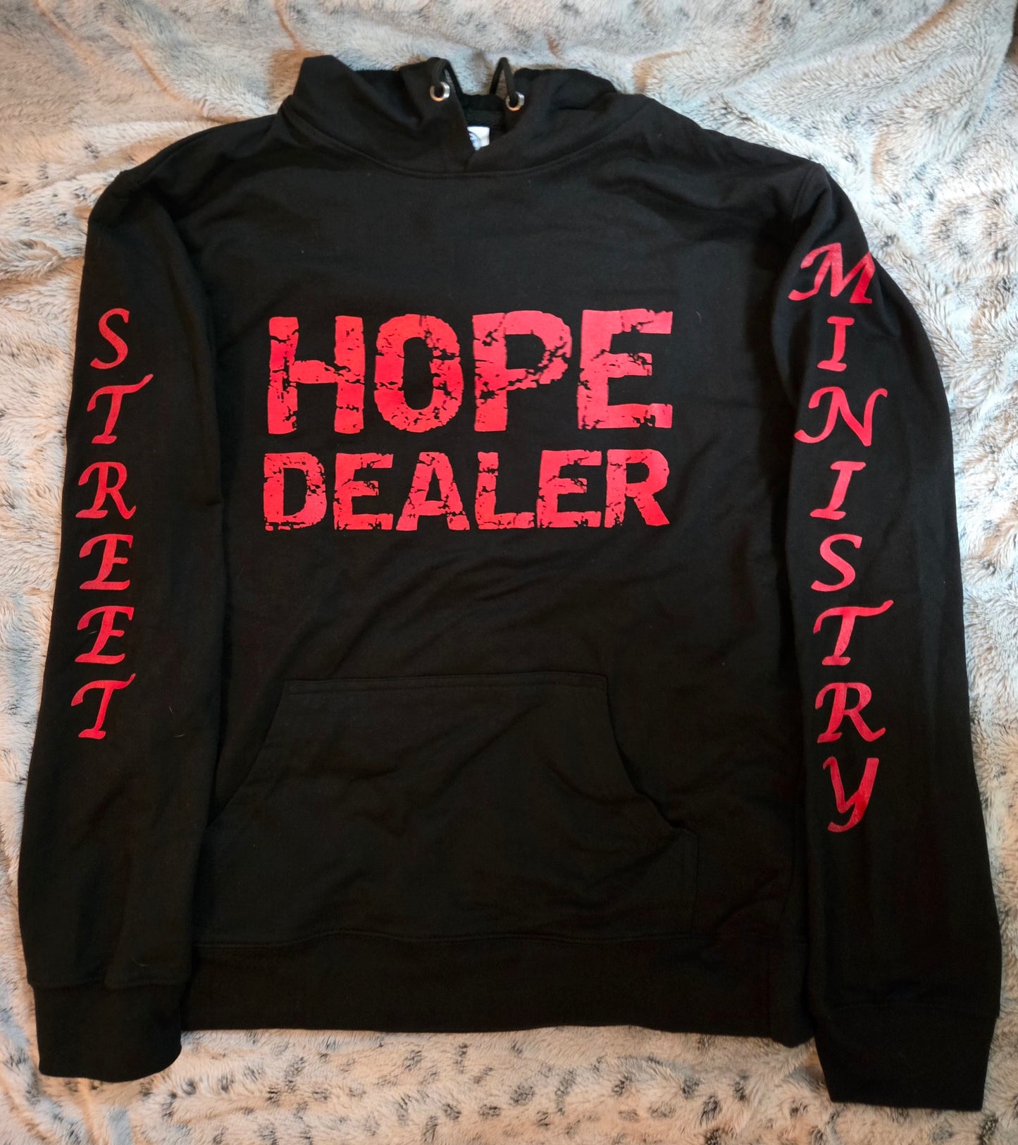 Hope Dealer Light Weight Hoodie Black w/red