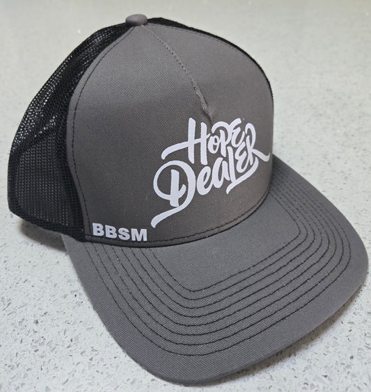 Hope Dealer Trucker Hat Charcoal/Black w/white