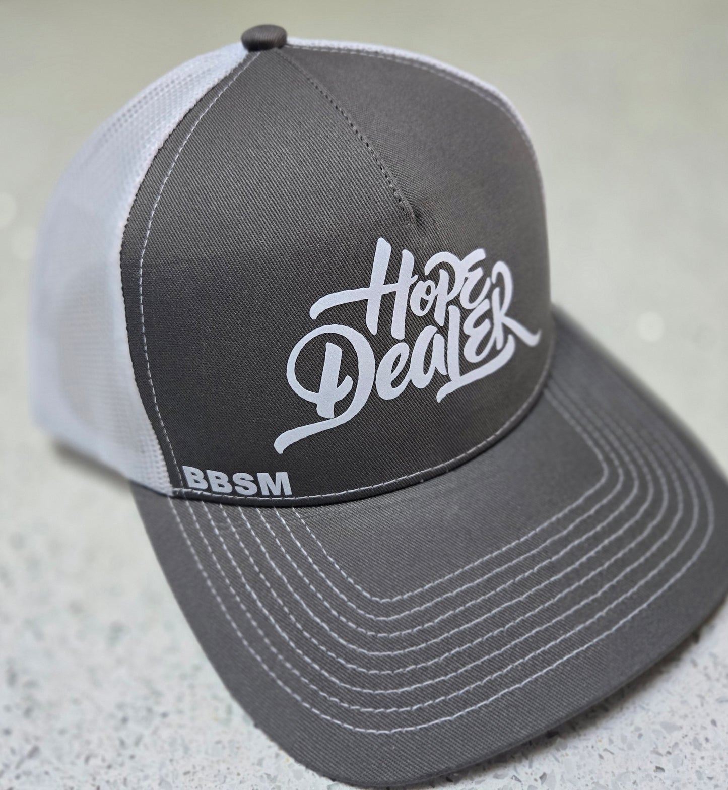 Hope Dealer Trucker Hat Charcoal/White w/white