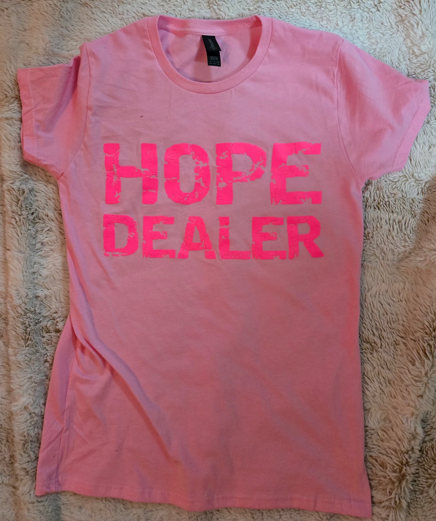 Hope Dealer Ladies T-Shirt Pink w/pink