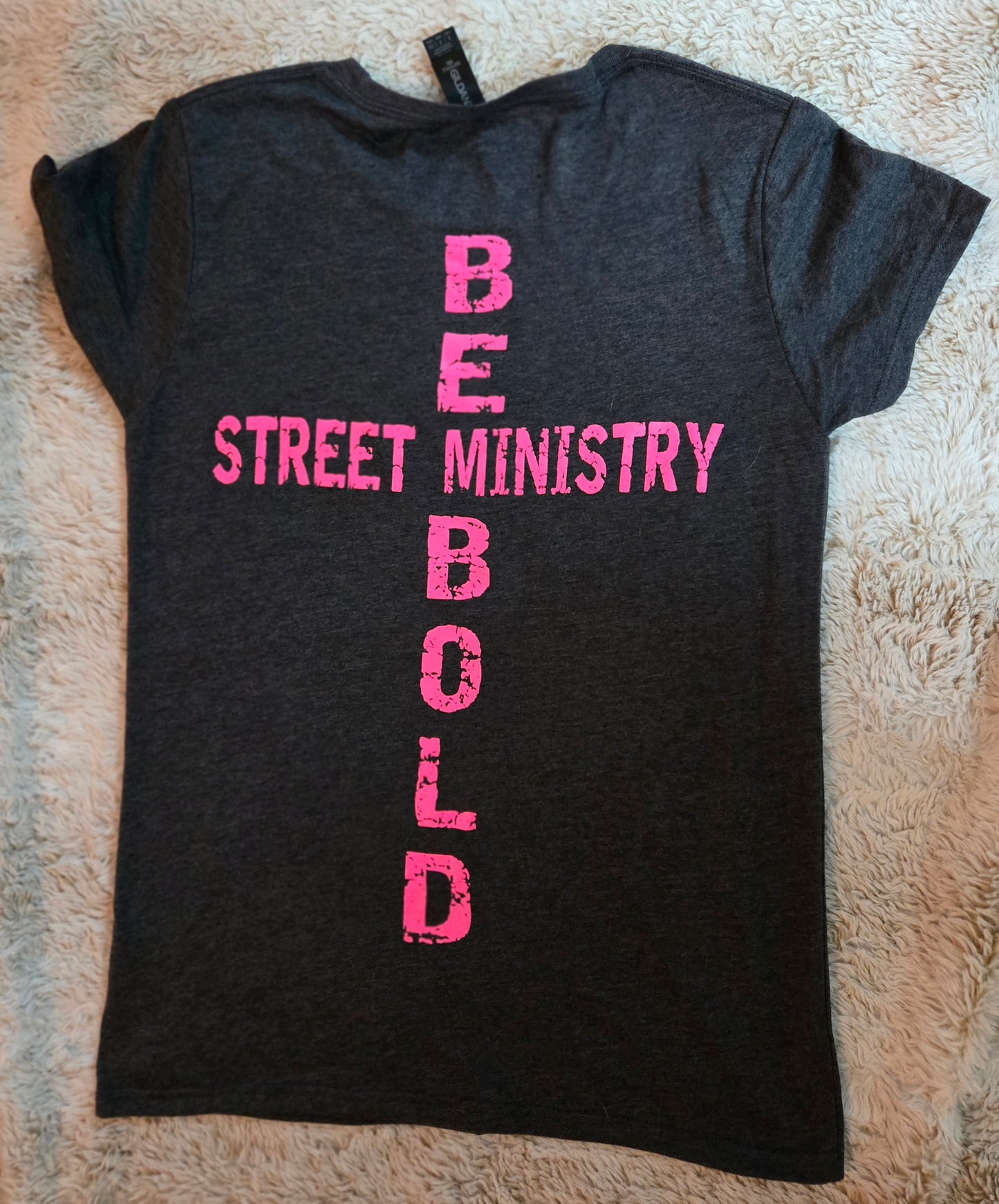 Hope Dealer Ladies T-Shirt Dark Heather Grey w/pink