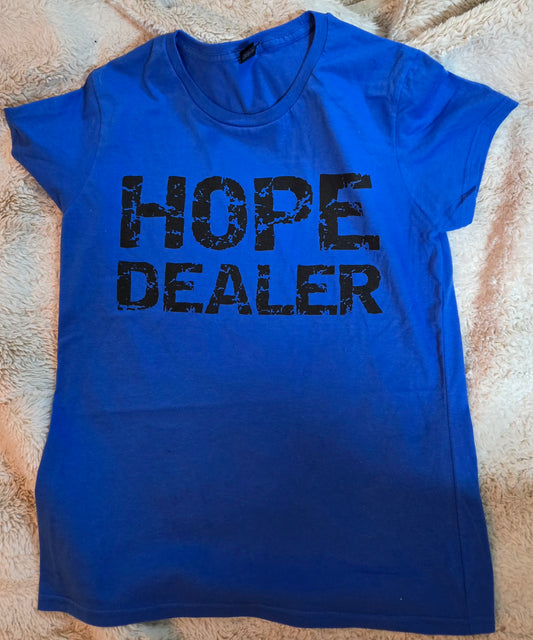 Hope Dealer Ladies T-Shirt Royal Blue w/black