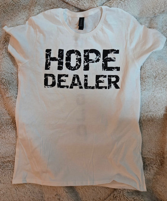 Hope Dealer Ladies T-Shirt White w/black