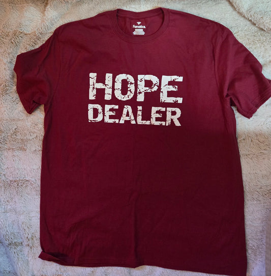 Hope Dealer T-Shirt Maroon w/white