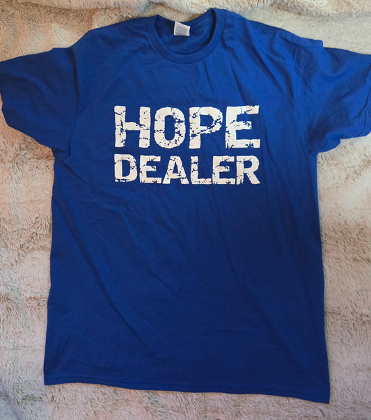 Hope Dealer T-Shirt Royal Blue w/white
