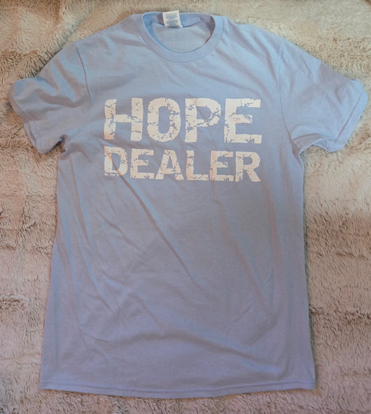 Hope Dealer T-Shirt Sky Blue w/white