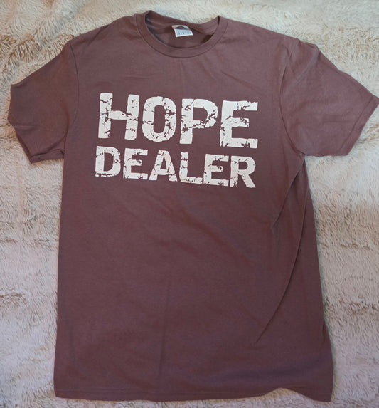 Hope Dealer T-Shirt Dusty Rose w/white