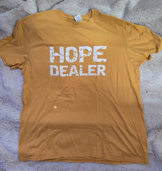 Hope Dealer T-Shirt Mustard w/white